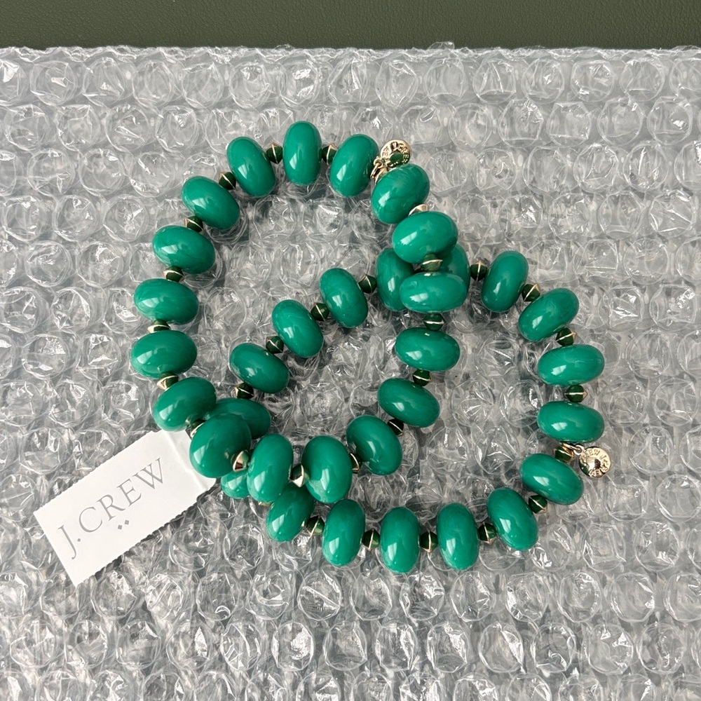 J. Crew Chunky Bead Stretch Bracelet Set - Picture 2 of 4